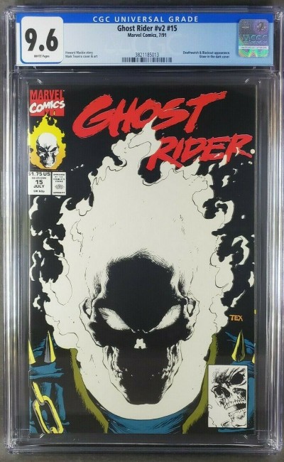 Ghost Rider #15 (1991) CGC 9.6 NM+ WP Glow-In-The-Dark Cover (3821185013)|