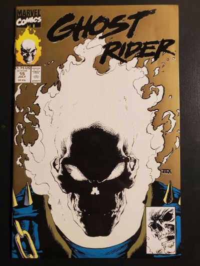 Ghost Rider (1991) #15 Gold 2nd Print, lower print Glow In The Dark Cover NM-|