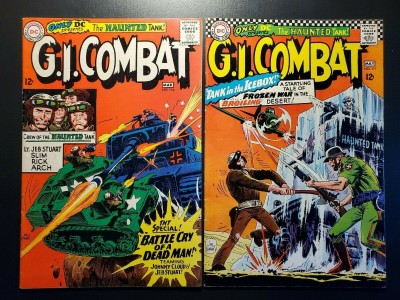 G.I. Combat #116 & 117 (1966) F+ F/VF 12c Silver Haunted Tank! Joe Kubert art |