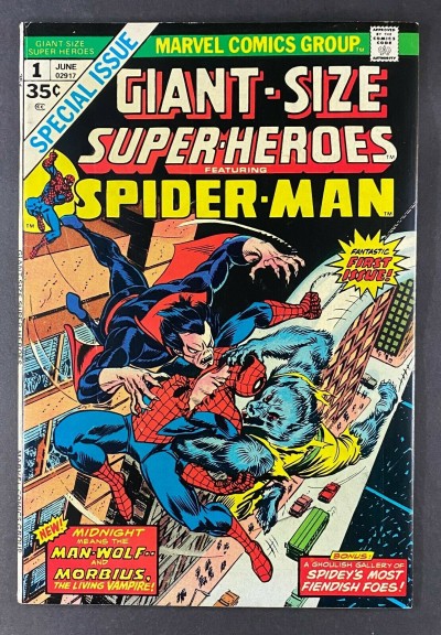 Giant-Size Super-Heroes (1974) #1 FN+ (6.5) Morbius Man-Wolf Spidey Gil Kane