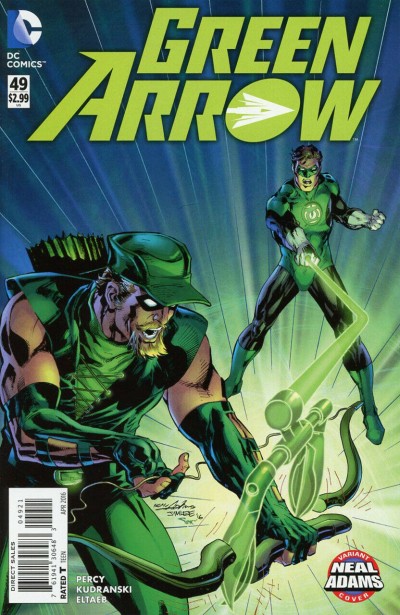 Green Arrow (2011) #49 VF/NM-NM Neal Adams Green Lantern #76 Variant Cover Swipe