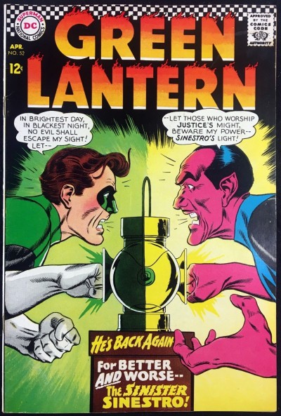 Green Lantern (1960) #52 VF (8.0) Classic Sinestro cover Alan Scott app (G.A.GL)