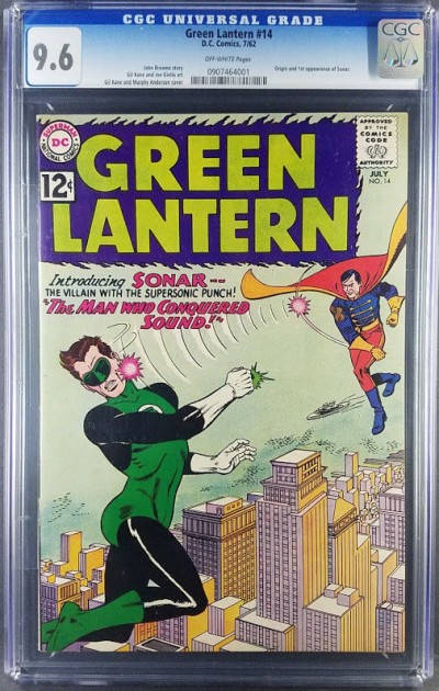 Green Lantern (1960) #14 CGC 9.6 (NM+) 1st app Sonar highest graded (0907464001)