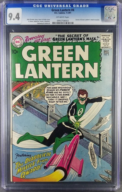 Green Lantern (1960) #4 CGC 9.4 (NM) highest graded (0993708003)