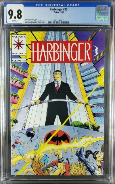 Harbinger #15 (1993) CGC 9.8 NM/M 1st app. Livewire key issue! (3821186017)|