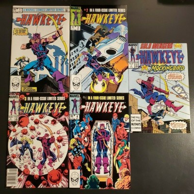 Hawkeye #1-4 1983 full set lot mini series high grade VF+ 8.5+ Solo Avengers #1|