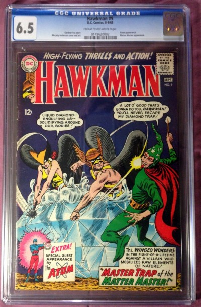 Hawkman (1964) #9 CGC graded 6.5 Atom & Matter Master app (0149620002) 