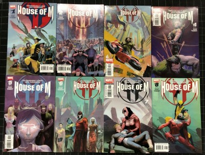 House of M (2005) #1 2 3 4 5 6 7 8 FN/VF (7.0) complete set 1st prints