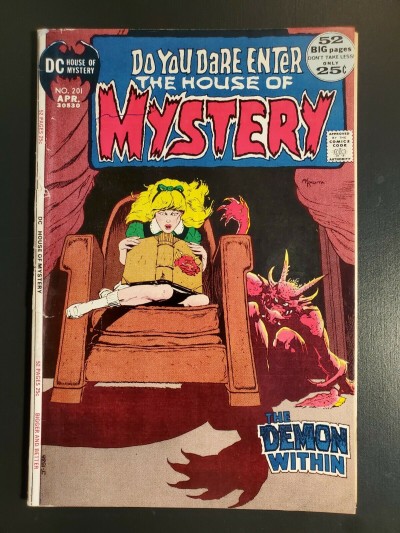 House of Mystery #201 (1972) VG- 3.5 Wrightson, Aparo, Michael Kaluta cover|