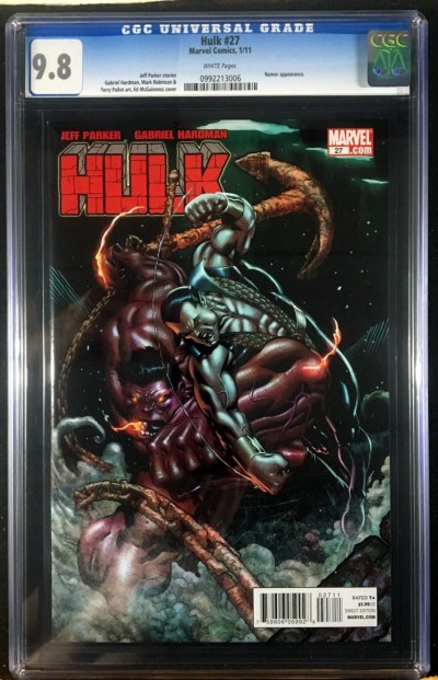 Hulk (2008) #27 CGC 9.8 Red Hulk vs Sub-Mariner battle cover (0992213006)
