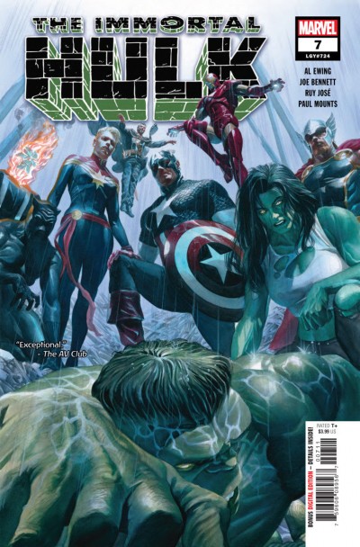 Immortal Hulk (2018) #7 VF/NM Alex Ross Cover Avengers 