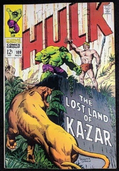 Incredible Hulk (1968) #109 VF+ (8.5) Ka-Zar story  part 1 of 2