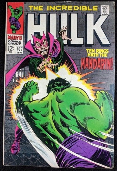 Incredible Hulk (1968) #107 VF- (7.5) vs Mandarin  part 1 of 2