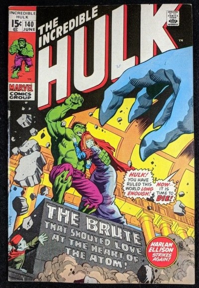 Incredible Hulk (1968) #140 VF- (7.5) 1st Jarella love story  H Ellison story
