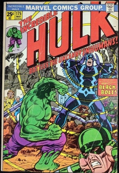 Incredible Hulk (1968) #175 VG (4.0) Black Bolt Inhumans cover & story