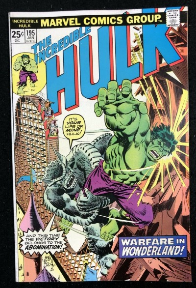 Incredible Hulk (1968) #195 VF+ (8.5) cool Abomination battle cover
