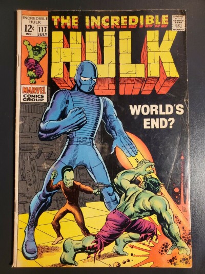 Incredible Hulk #117 (1969) VG- 3.5 World's End? Leader/Super Humanoid|
