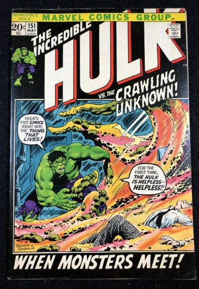 Incredible Hulk (1968) #151 FN (6.0) Picture Frame Cover