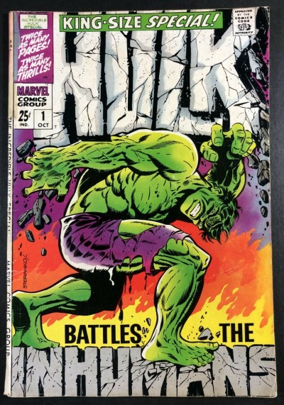 Incredible Hulk Annual (1968) #1 VG- (3.5) Classic Steranko Cover vs Inhumans