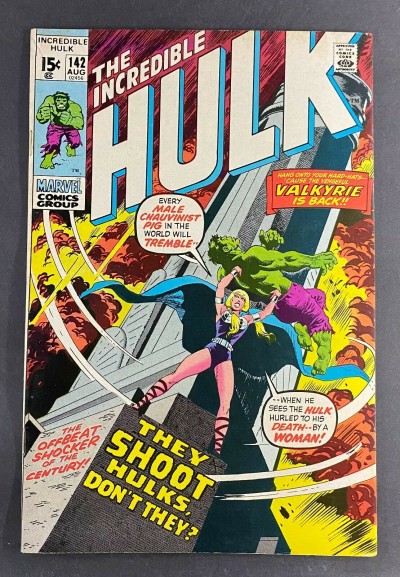 Incredible Hulk (1968) #142 FN/VF (7.0) 1st Appearance Valkyrie Herb Trimpe Art