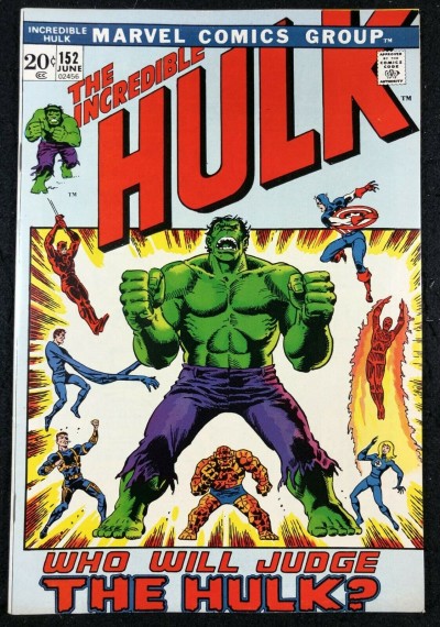 Incredible Hulk (1968) #152 VF+ (8.5) Daredevil Captain America Fantastic Four