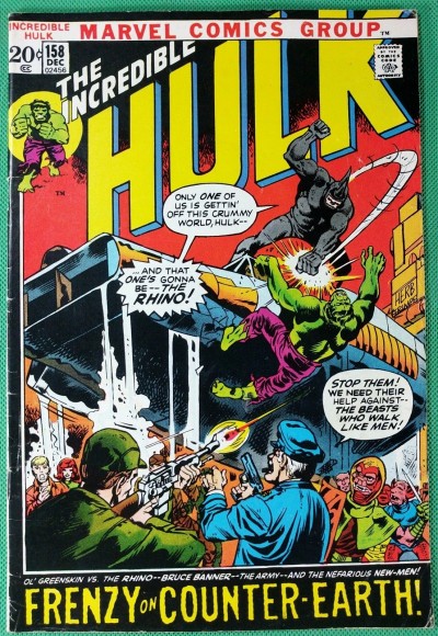 Incredible Hulk (1968) #158 VG/FN (5.0) vs The Leader and Rhino