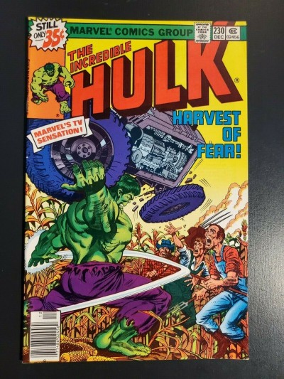 Incredible Hulk 230 (1978) VF+ 8.5 Harvester from Beyond high grade bronze|