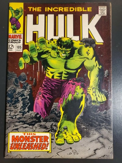 Incredible Hulk #105 (1968) VF- (7.5) 1st Missing Link|