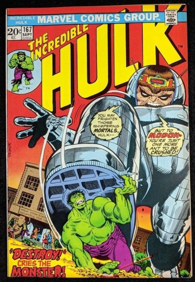 Incredible Hulk (1968) #167 VF- (7.5)  vs MODOK