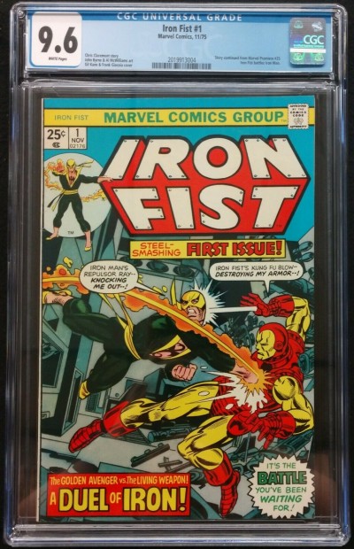 Iron Fist (1975) #1 CGC 9.6 White Pages Iron Man Vs Iron Fist (2019913004) 