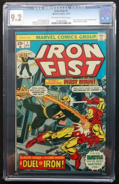 Iron Fist (1975) #1 CGC 9.2 Off-White -White Iron Man Vs Iron Fist (2019913006)