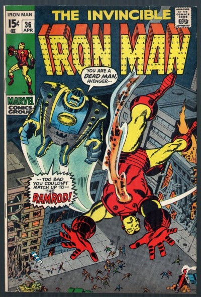 Iron Man (1968) #36 FN (6.0) with Daredevil & Nick Fury vs Zodiak