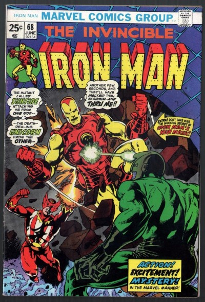 Iron Man (1968) #68 FN- (5.5) vs Sunfire & Unicorn