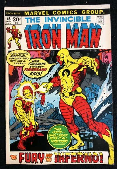 Iron Man (1968) #48 FN+ (6.5) vs Firebrand