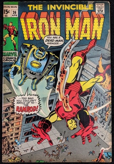 Iron Man (1968) #36 FN (6.0) with Nick Fury & DareDevil  vs Zodiac 