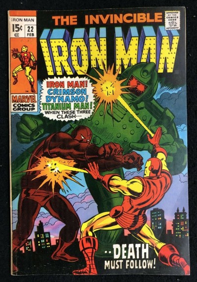 Iron Man (1968) #22 FN/VF (7.0) Crimson Dynamo Titanium Man