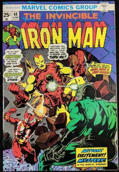Iron Man (1968) #68 NM- (9.2)  battles Unicorn and Sunfire