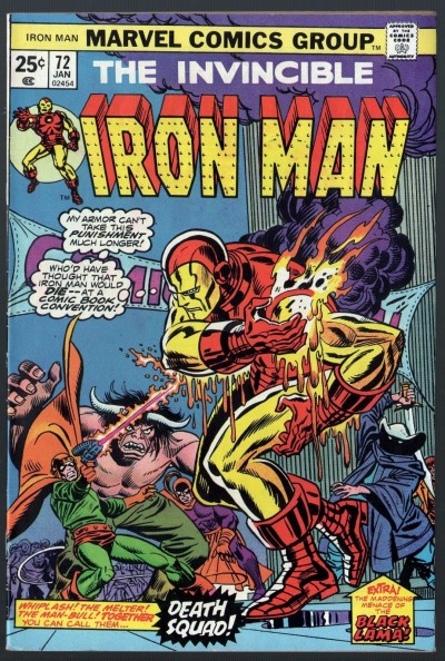 Iron Man (1968) #72 FN(6.0) vs Whiplash Melter Black Lama Man-Bull (Death Squad)