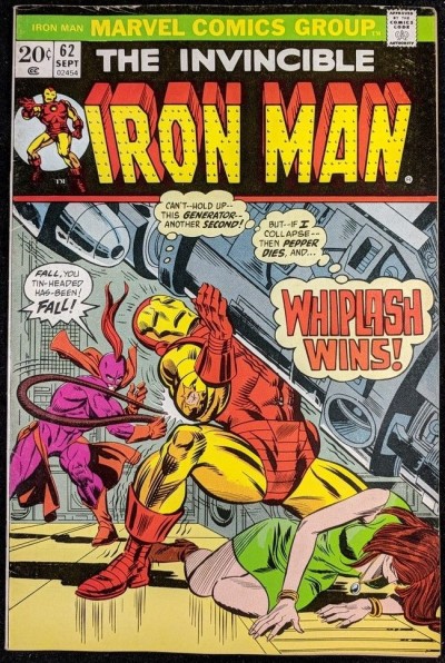 Iron Man (1968) #62 FN/VF (7.0)  vs Whiplash