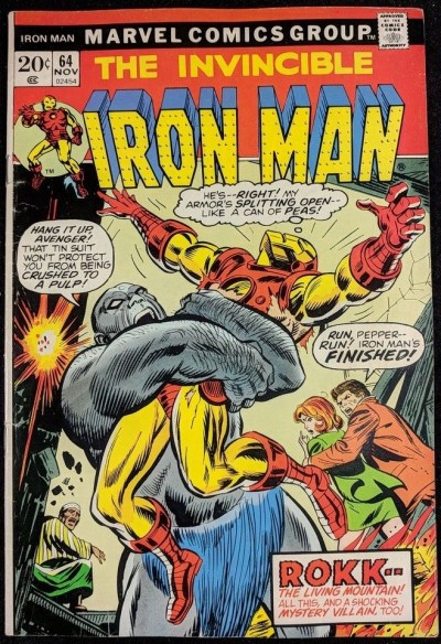 Iron Man (1968) #64 FN (6.0)  Dr. Spectrum app   vs Rokk 