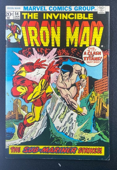 Iron Man (1968) #54 FN (6.0) 1st App Moondragon; Iron Man Vs Sub-Mariner Cover