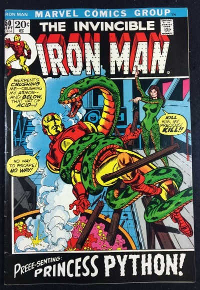 Iron Man (1968) #50 FN- (5.5) Princess Python cover & app