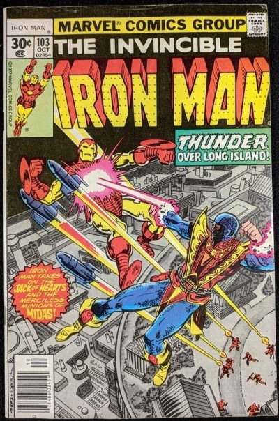 Iron Man (1968) #103 FN/VF (7.0)  Jack of Hearts battle cover