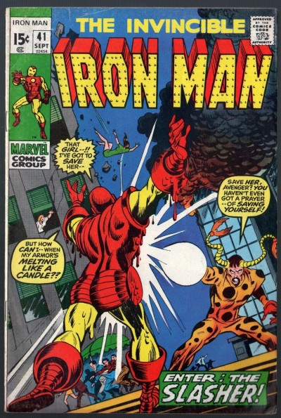 Iron Man (1968) #41 FN- (5.5) vs Slasher
