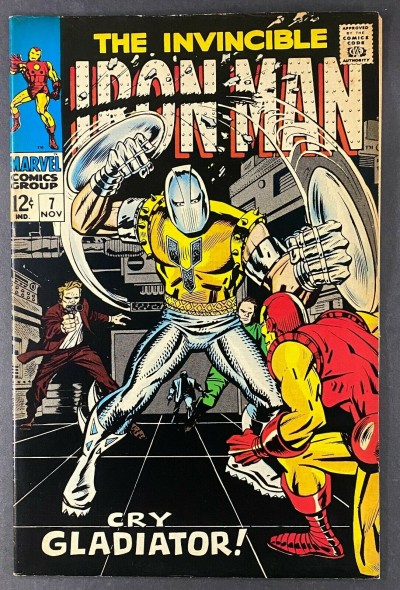 Iron Man (1968) #7 VF- (7.5) Gladiator Battle Cover George Tuska Art