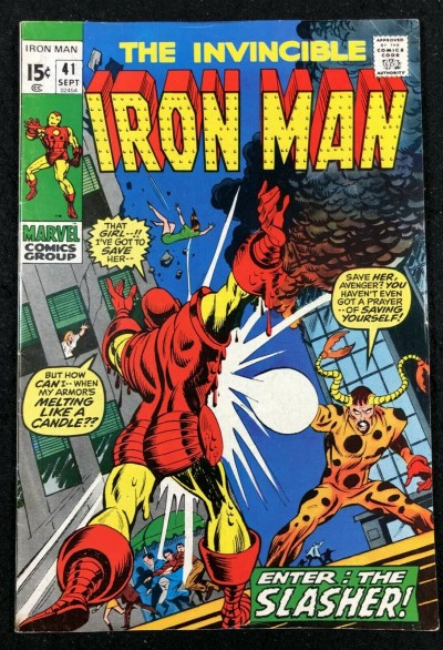 Iron Man (1968) #41 FN+ (6.5) 1st app Slasher