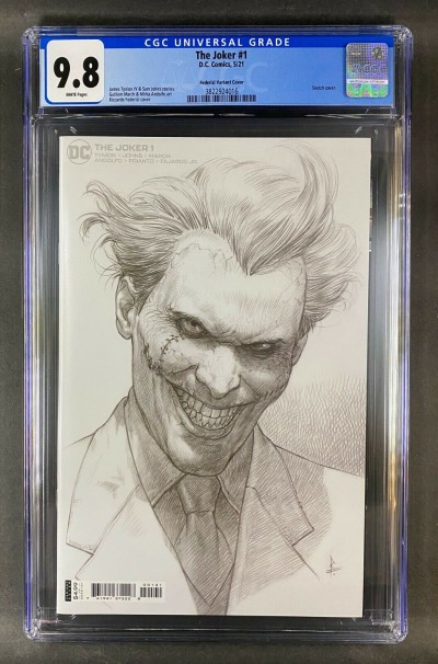 Joker (2021) #1 CGC Graded 9.8 White Pages Federici Sketch Variant (3822924016)