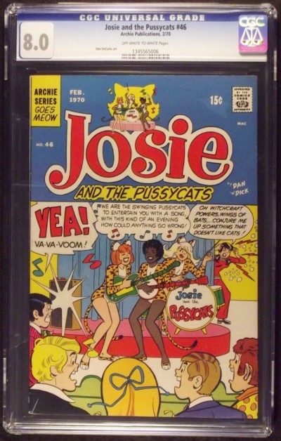 JOSIE AND THE PUSSYCATS #46 CGC GRADED 8.0 1ST PUSSYCATS COVER