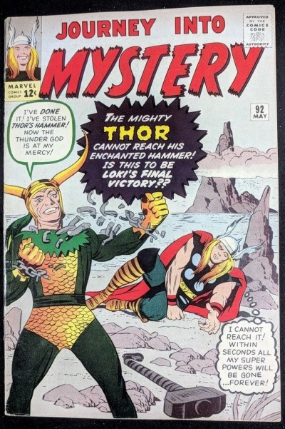 Journey into Mystery (1962) #92 FN- (5.5) featuring Thor & Loki