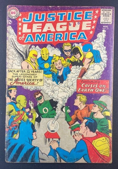 Justice League of America (1960) #21 GD (2.0) SA Hourman Doctor Fate JSA Crisis